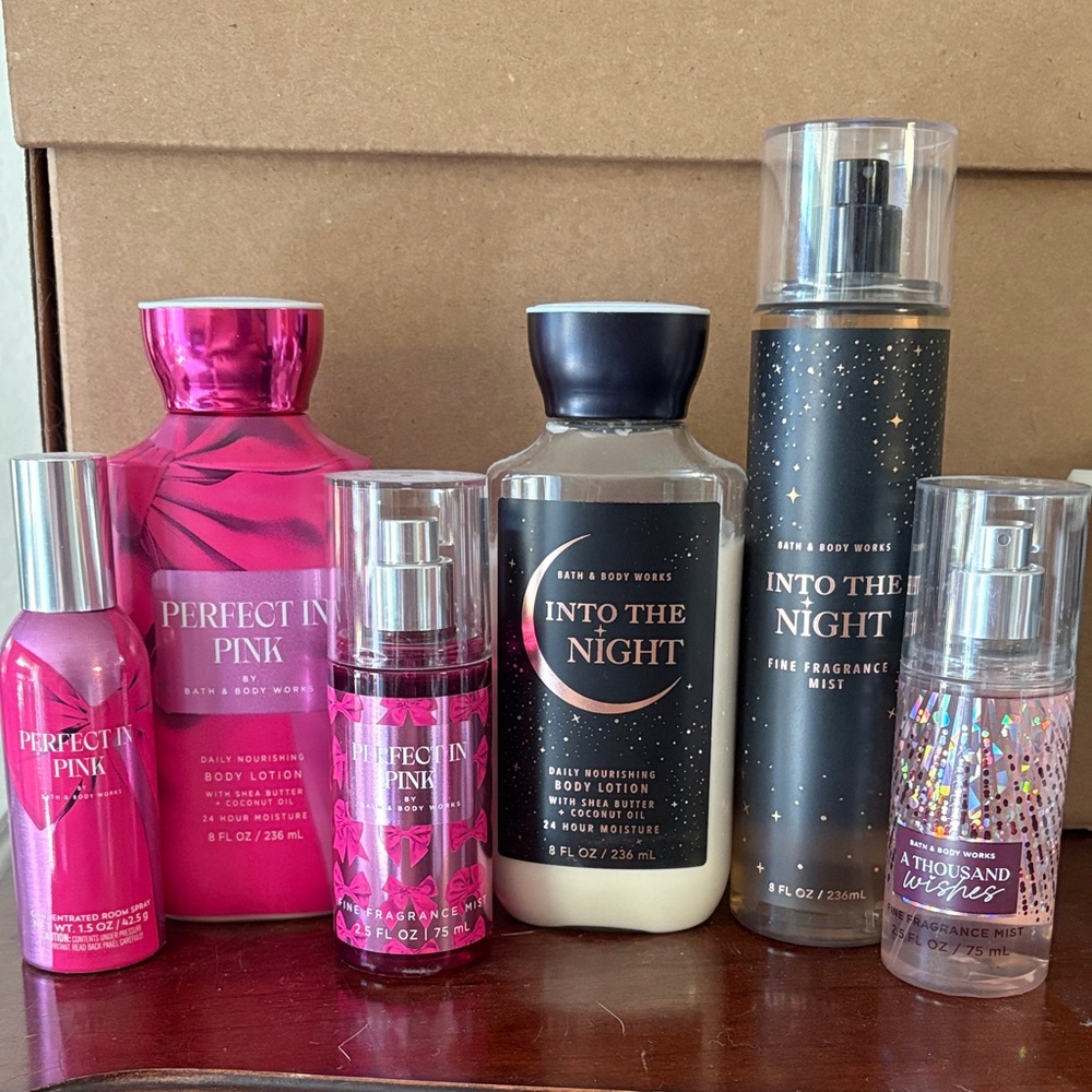 Set of six bath & body works - romantic collection!